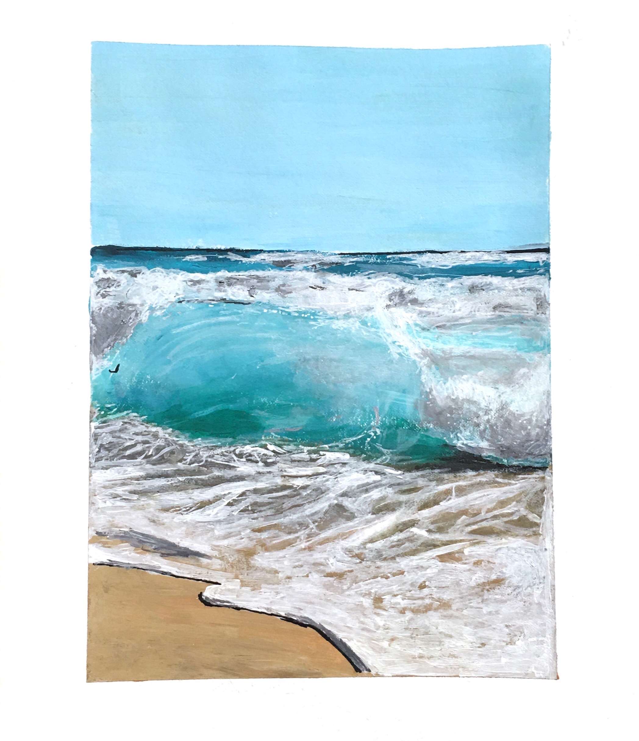 Beach. Acrylic Paint, July 2, 2020