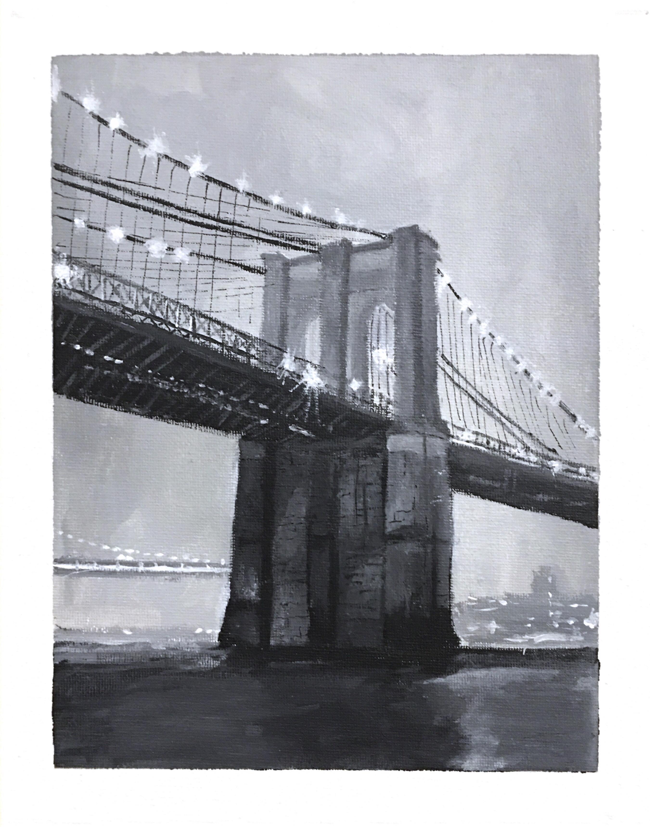 Brooklyn Bridge. Acrylic Paint on canvas, August 17, 2020