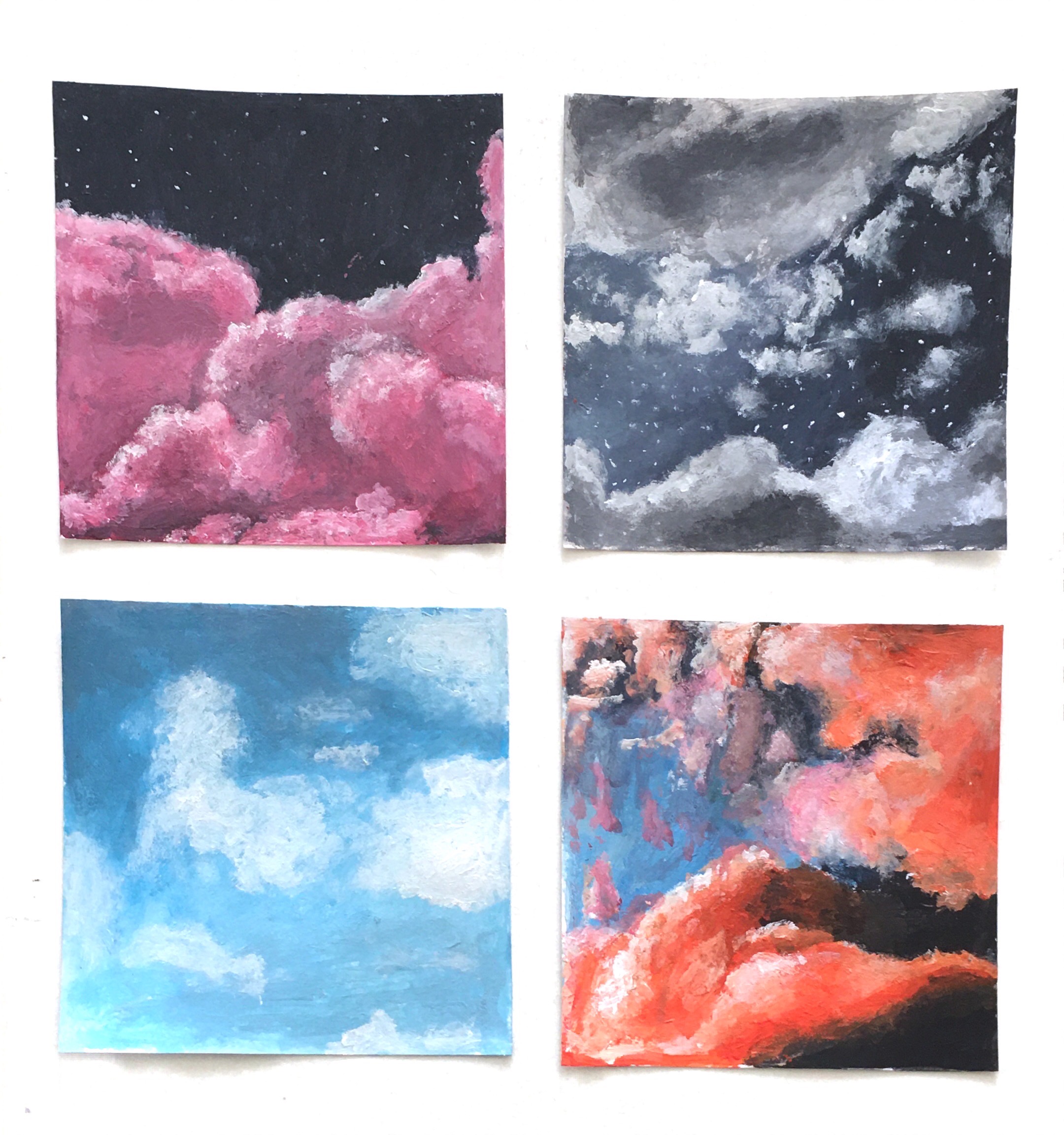 Clouds. Acrylic Paint, May 14, 2020