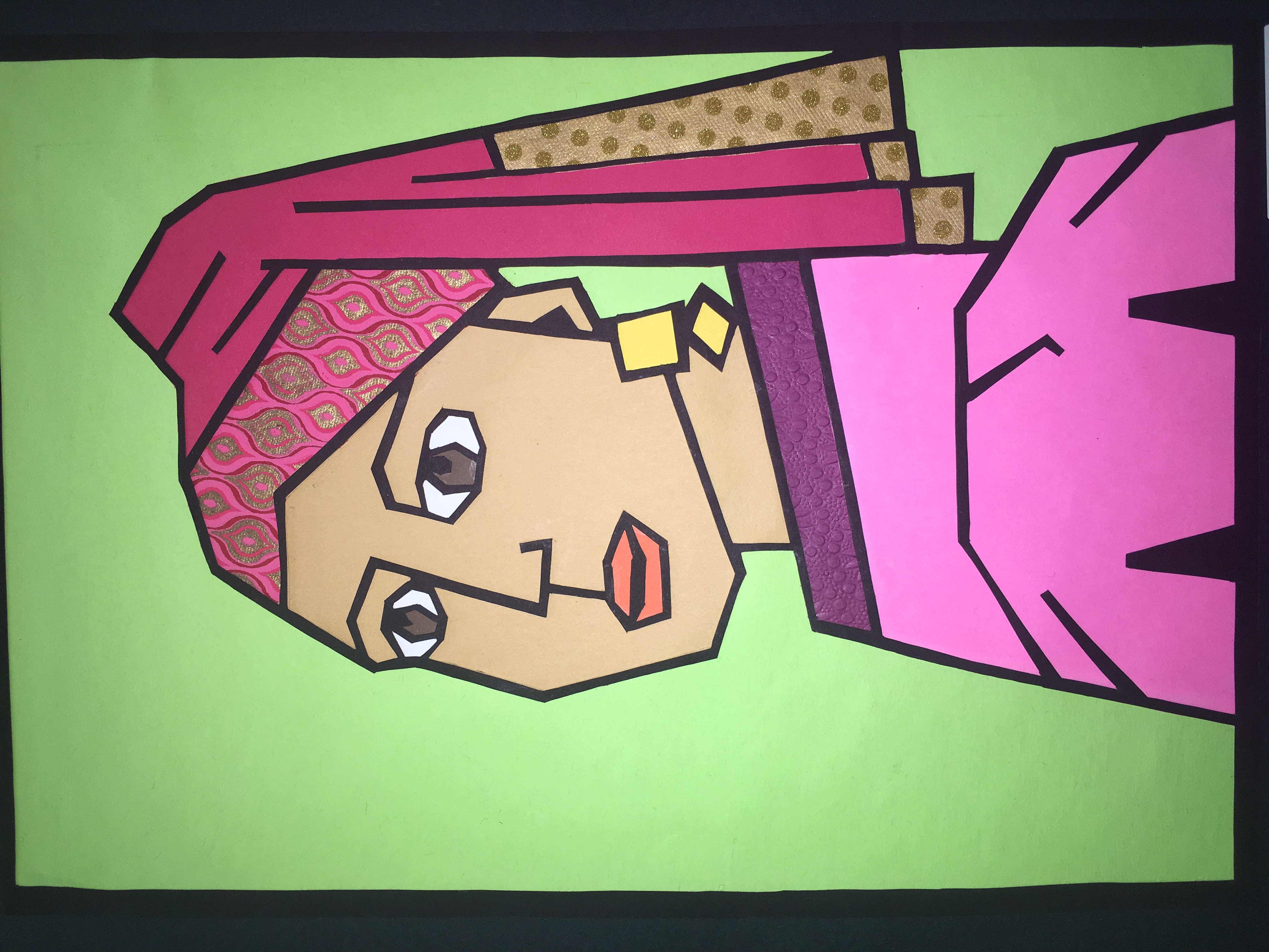 Girl With a Pearl Earring. Collage, April 2017