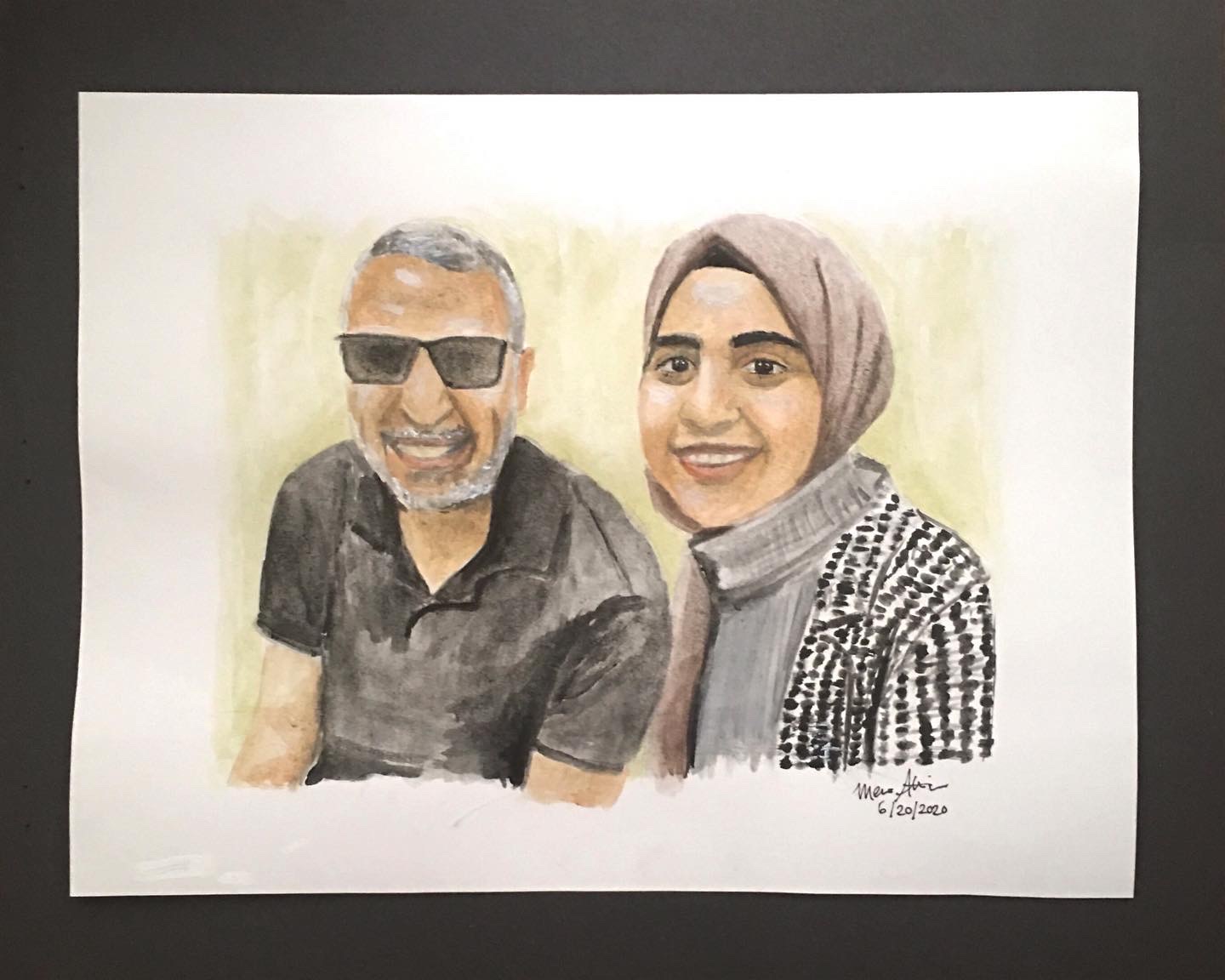 Dad. Watercolor Paint, June 20, 2020