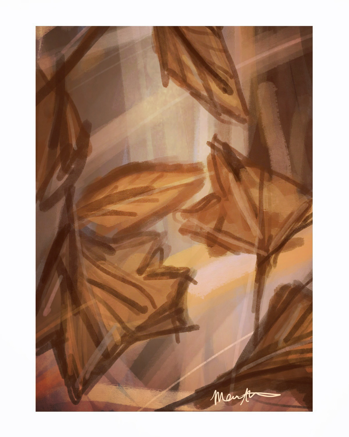 Fall Leaves. Procreate Digital Painting. Ocotber 8, 2022