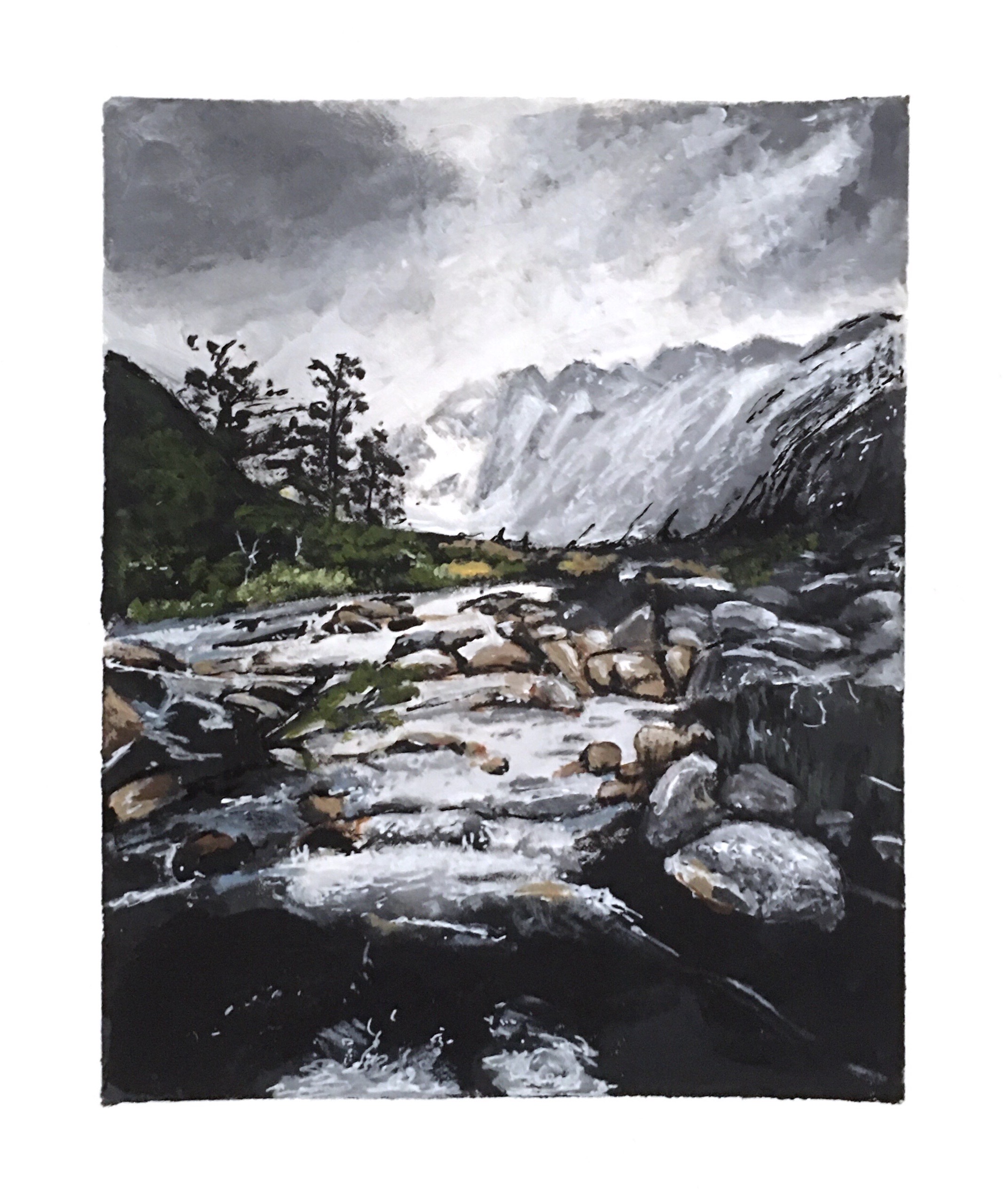 Landscape. Acrylic Paint, July 20, 2020