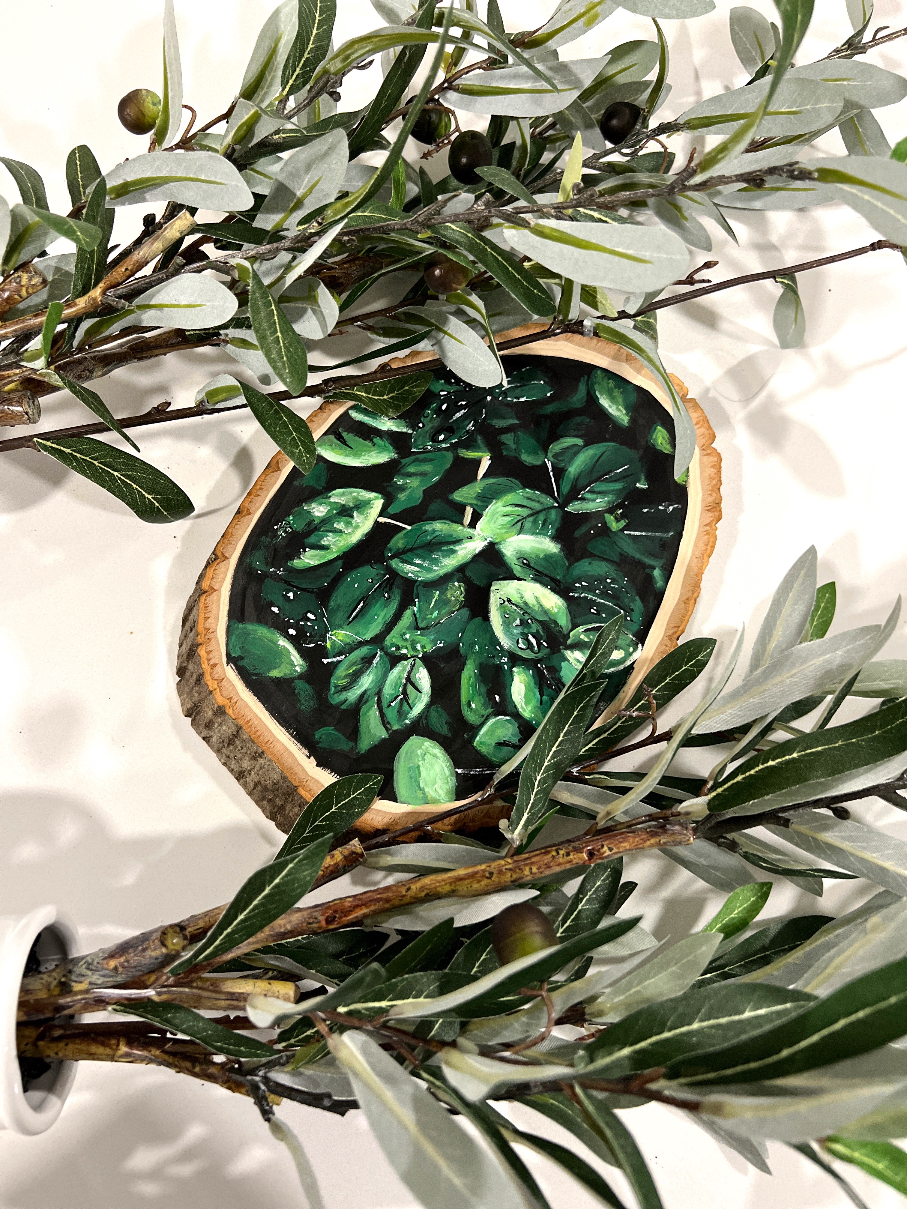 Leaves. Acrylic on Wood. March 14, 2023