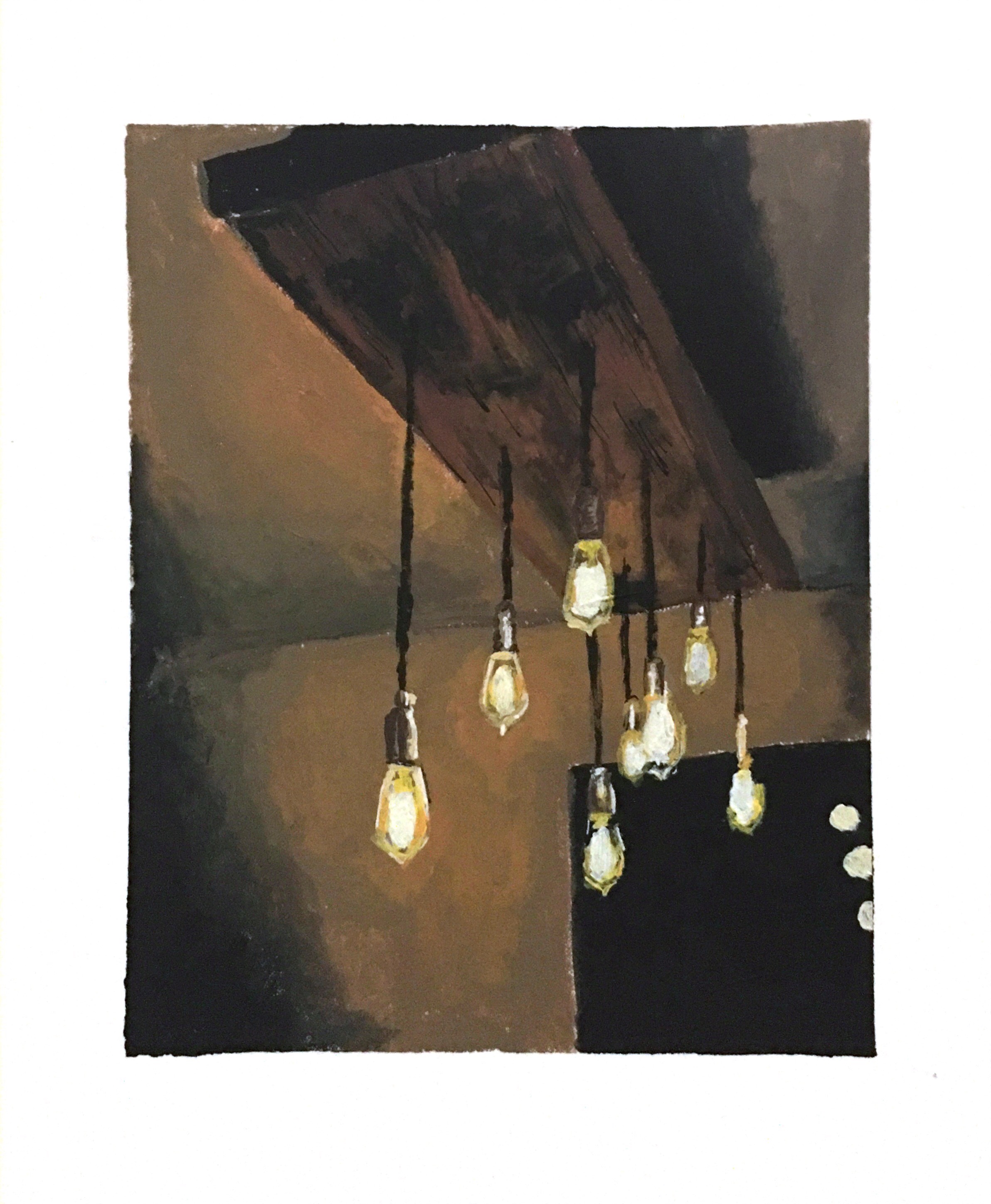 Lightbulbs. Acrylic Paint, July 28, 2020
