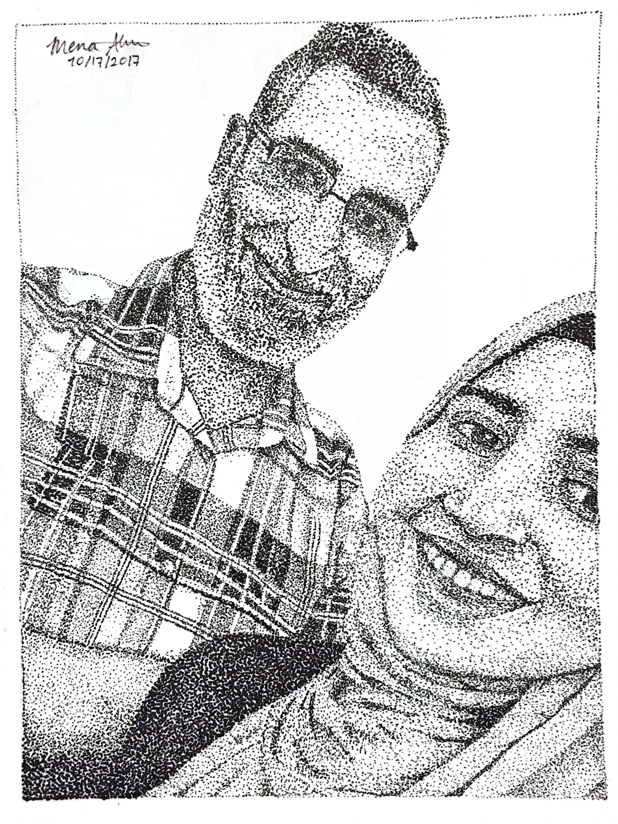 Dad. Sharpie on Paper, Oct 2017