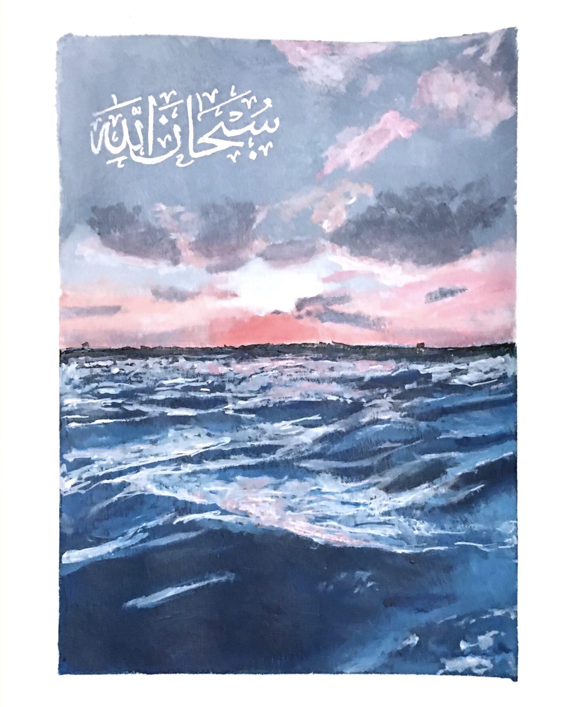 Sea. Acrylic Paint, July 13, 2020