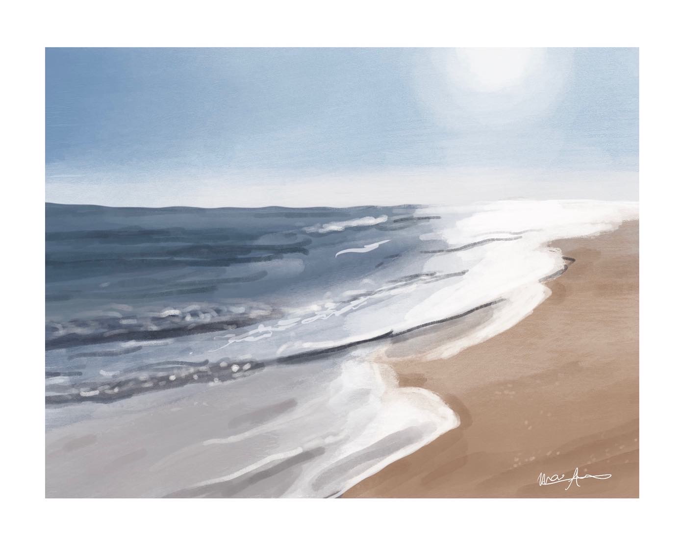 Beach. Procreate Digital Painting. December 23, 2021