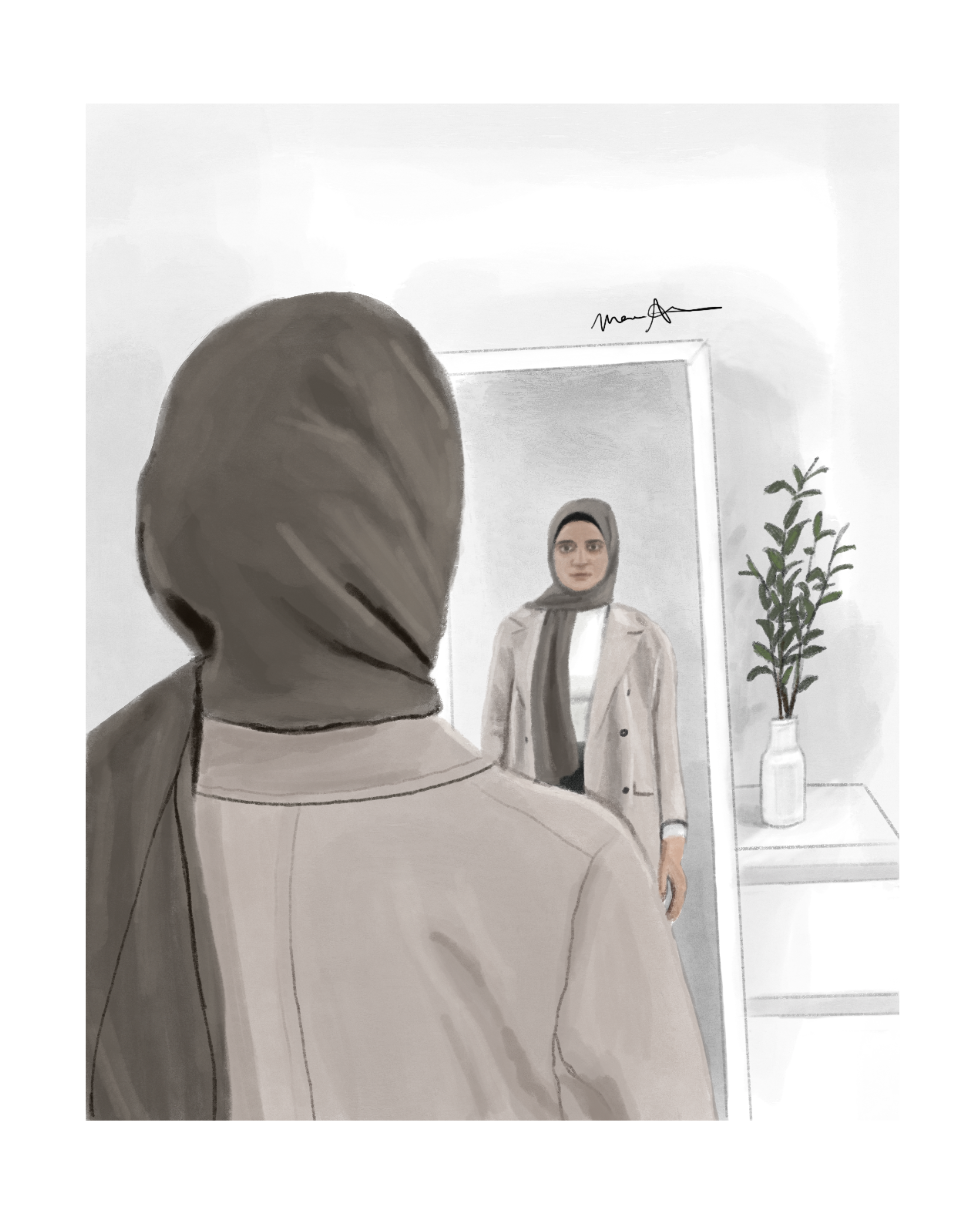 Self-Reflection. Procreate Digital Painting. August 29, 2023