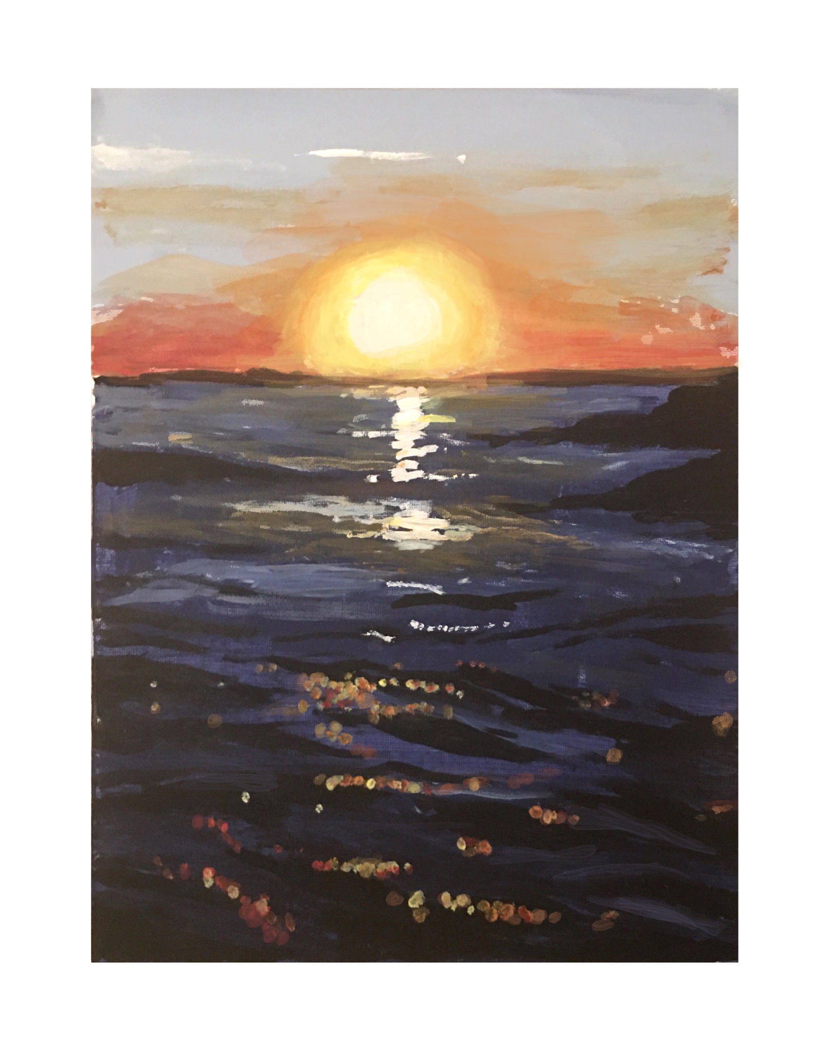 Sunset. Acrylic Paint on Canvas. September 18, 2021